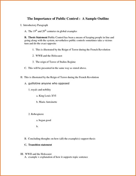 Sample Outline For Research Paper Apa Example Of Apa Outline For A