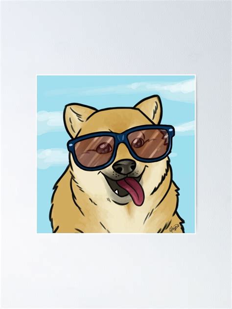 Doge Sunglasses Poster For Sale By Dopedoge Redbubble