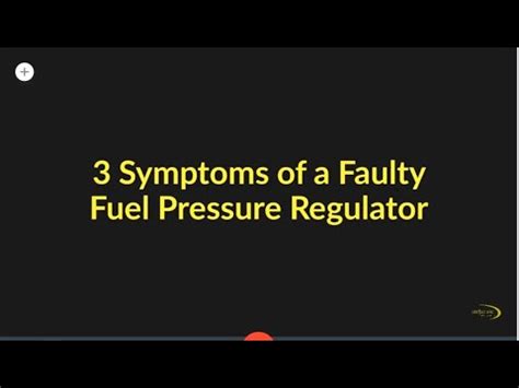 Symptoms Of A Faulty Fuel Pressure Regulator Fuel Pressure