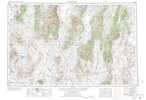 Tonopah Topographic Maps Nv Usgs Topo Quad 38116a1 At 1250000 Scale