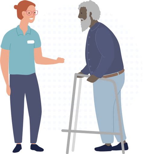 Download Healthcare Professional Assisting Elderly Man With Walker