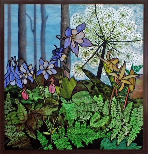 Wildflower Treasures Stained Glass Mosaic Patterns Antique Stained Glass Windows Stained Glass