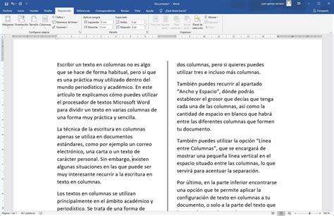 C Mo Dividir Un Documento De Word En Dos Columnas Gu A Paso A Paso Para Microsoft Word Oc
