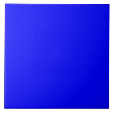 Bright Royal Blue Solid Trend Color Background Tile