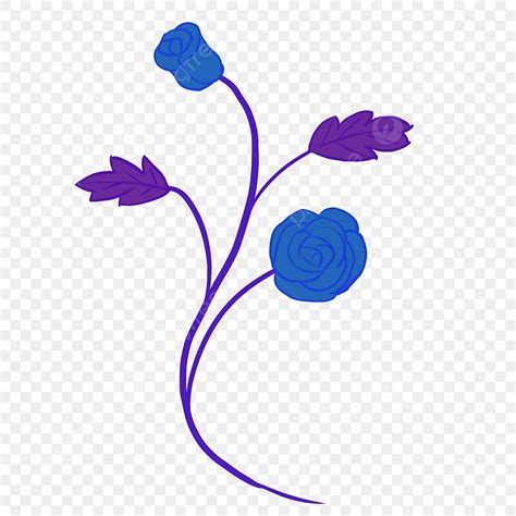 Rose Vine Png Image Blue Rose Flower Vine Illustration Rose Flower