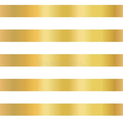 Gold Foil Stripe Seamless Vector Background Horizontal Gold Lines On
