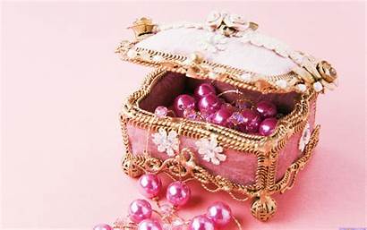 Jewelry Wallpapers Box Pearls Pink Jewels Desktop