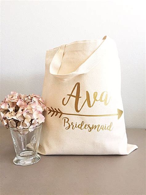 Bridesmaid T Tote Gold Arrow Tote Bags Bride Tribe Canvas Tote