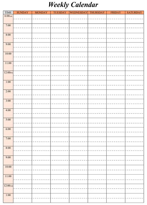 10 Best Printable Daily Hourly Calendar Template Pdf For Free At Printablee