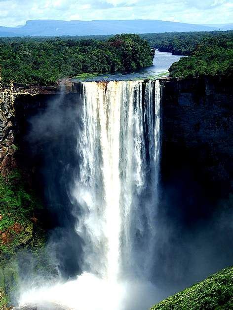 Kaieteur Falls Located In Guyana Is One Of The Most Powerful Waterfalls On The Planet I Plan