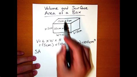 Click multiple times around the map to define an area. Volume and Surface Area of a Box - YouTube