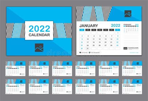 Calendar 2022 Template Layout 12 Months Yearly Calendar Set In 2022