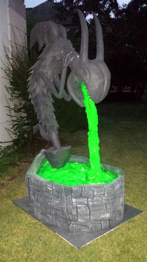 Looking for diy halloween decorations that you can make yourself? Nightmare Before Christmas fountain. This was my first ...
