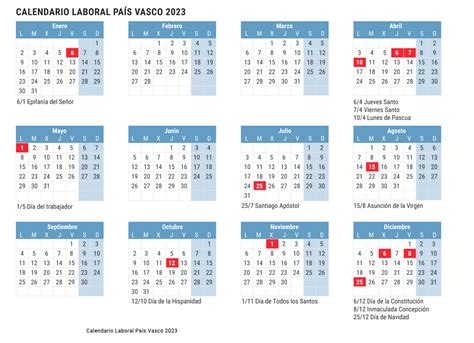 Calendario Laboral De Euskadi 2023 Estos Son Los Días Festivos De Este