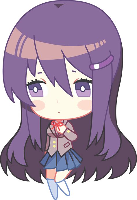 Ddlc Yuri Chibi By Kolakub On Deviantart