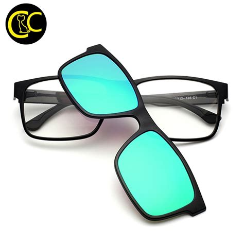 clearcode magnet attached double use sunglasses wear over prescription glasses polarized tr90