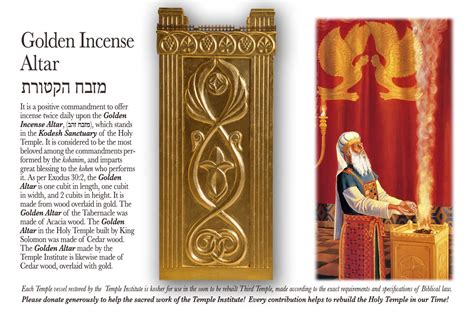 The Temple Institute The Golden Incense Altar Gallery Tabernacle