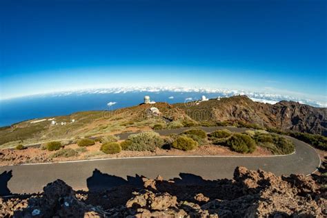 Super Wide Panorama Of Roque De Los Muchachos Observatory Located In