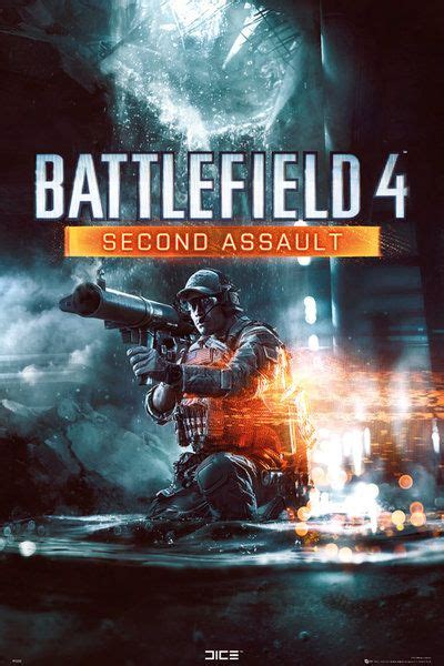 Battlefield 4 Drugie Uderzenie żołnierz Z Wyrzutnią Rakiet Plakat