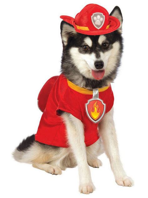 Paw Patrol Marshall The Fire Dog Firefighter Pet Halloween Costume Sm