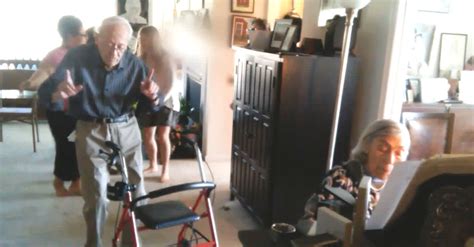 grandpa looks like he s struggling with his walker but wait til he hears his wife play this