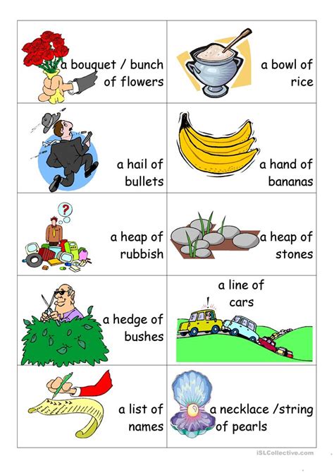 If any collective nouns are missing or need editing, please leave a comment using the form at the bottom of the page. Collective Nouns - English ESL Worksheets for distance ...