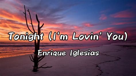 Tonight Im Lovin You Lyrics Song By Enrique Iglesias Feat