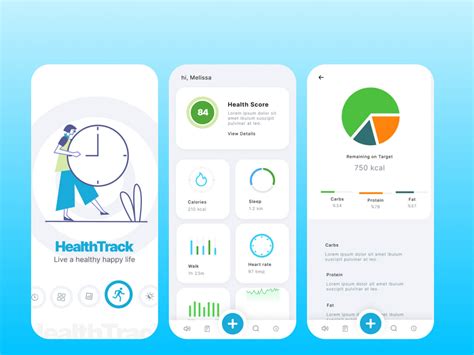 Healthtrack Free Health App Mobile Ui Kit