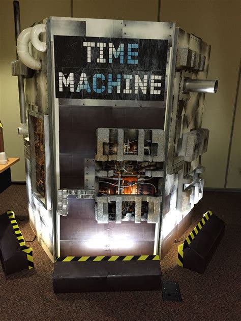 Time Machine Made From Closet Door Panels Mod Podge And Paper