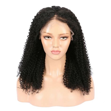 Peruvian Virgin Hair Kinky Curly Lace Front Wigs LFWPKC