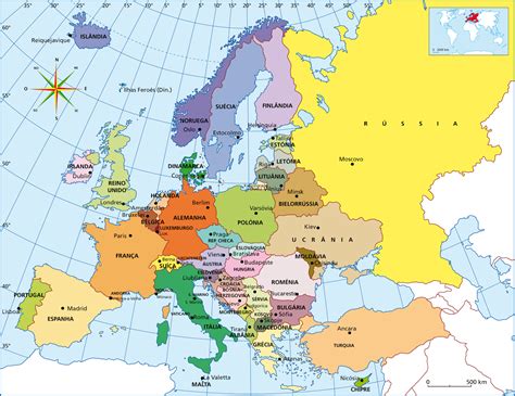 Europa Mapa Paises