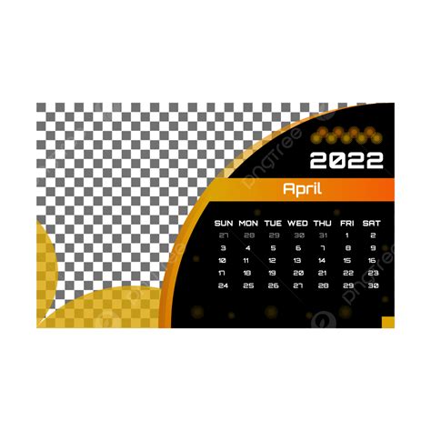 Calendar April 2023 Vector Art Png April 2022 Calendar Design In