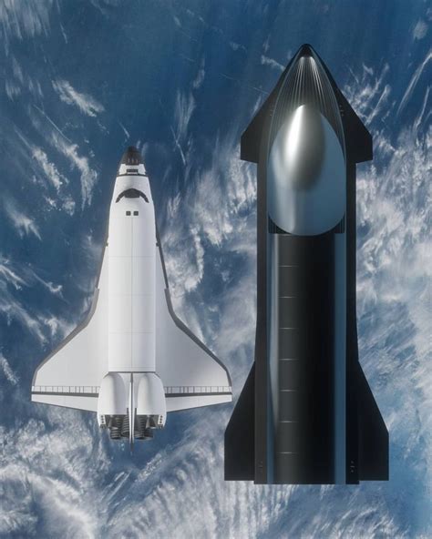 Spacex's starship and super heavy rocket in pictures. rockets, space and science🌌 on Instagram: "SpaceX Starship cargo version and Space Shuttle size ...