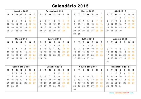Calendário 2015 Calendarios 2015 Para Imprimir