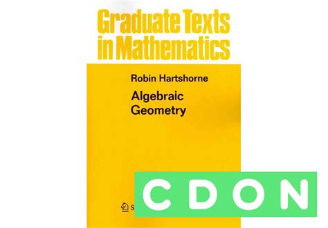 Algebraic Geometry Robin Hartshorne 9781441928078 Cdon