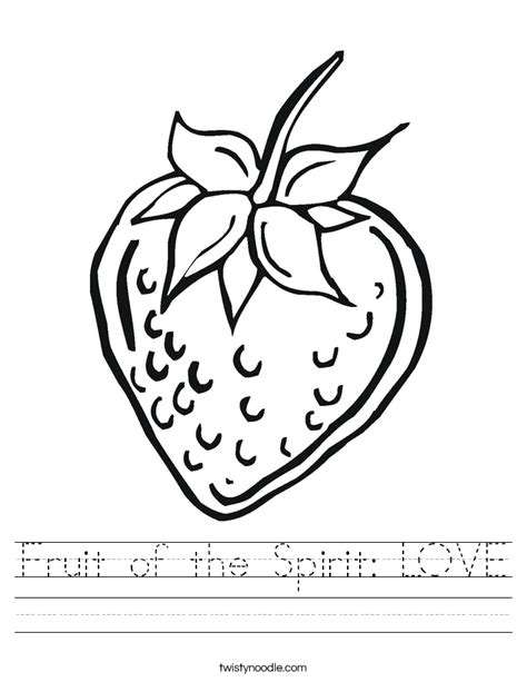 See our coloring pages collection below. Fruit of the Spirit: LOVE Worksheet - Twisty Noodle