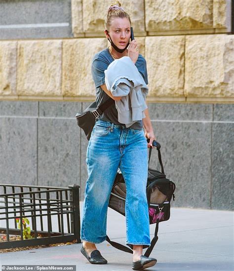 Kaley Cuoco Is Makeup Free As She Rushes To The Set Of Her Show The