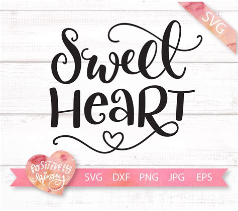 Sweet Heart SVG File for Valentine's Day Sweetheart Svg | Etsy