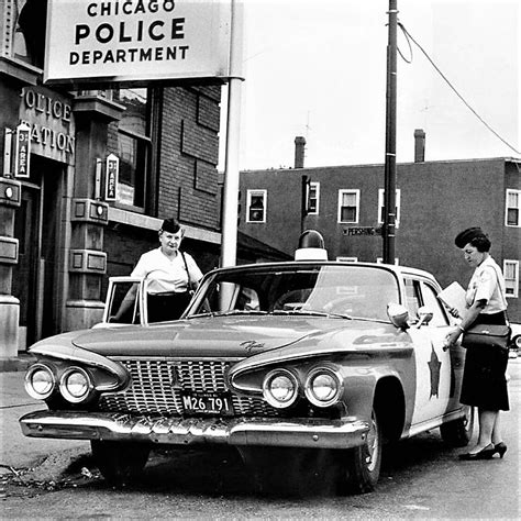 Chicago Police Officers Caroline Zemart Left And Alice Walliser In July 1961 Outside The