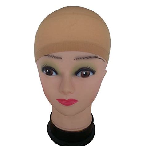 Eboot Pack Wig Caps Neutral Nude Beige And Black Mesh Black Hair