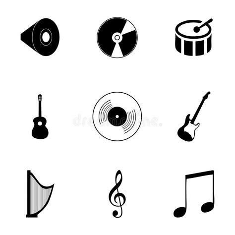Vector Music Icons Set Stock Vector Illustration Of Collection 52810809