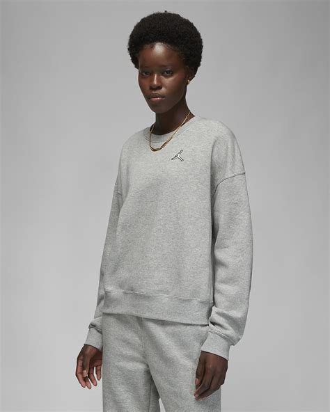 Jordan Brooklyn Womens Fleece Crew Neck Sweatshirt Nike Lu