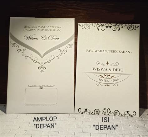 Undangan Softcover Lipat 2 Amplop Desain And Kerajinan Tangan Lainnya