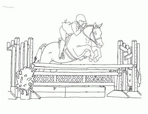 Horse Coloring Pages Realistic Jumping Coloring Pages