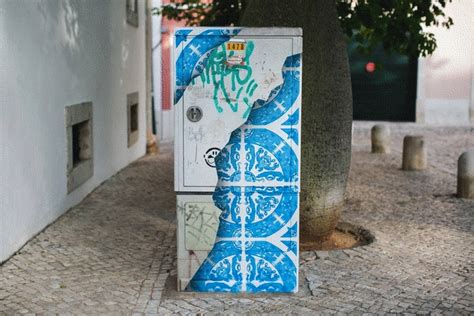 Diogo Machado Street Art With Ceramic Tiles Illustrations See More