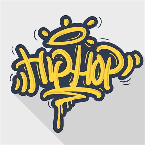 Premium Vector Hip Hop Tag Graffiti Style Label Lettering