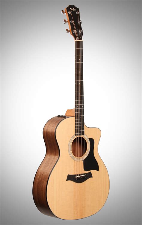 Taylor 114ce Ga Cutaway Walnut Acoustic Electric Guitar Zzounds