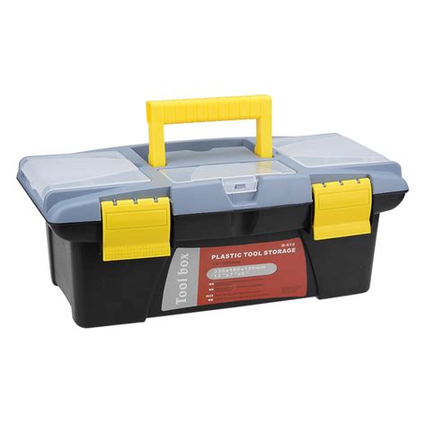 13 Inch Tool Box Plastic Tool Box W Tray And Organizers Includes