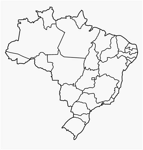 Free Brazil Provinces Outline Map Provinces Outline Map Of Brazil Images
