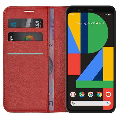 Shop auditech's range of google branded pixel smartphone cases. Leather Wallet Case for Google Pixel 4 XL (Red)